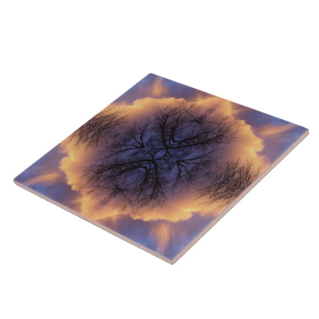 Mandala de Galhos de Árvore e Nuvens da Natureza S (Lateral)