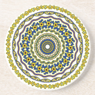 mandala de meditação artística para porta-copos