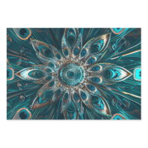 Mandala de plumes de paon ornées