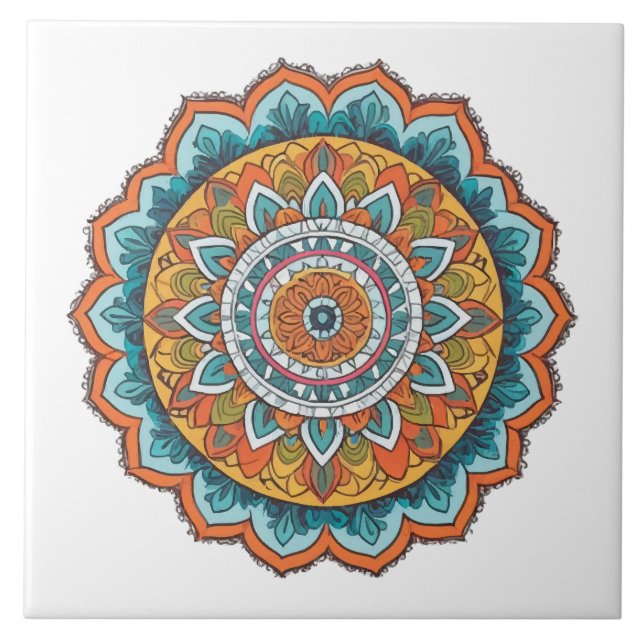 mandala de várias cores (Frente)