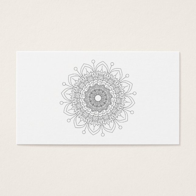 Mandala decorativa isolada em fundo branco. (Frente)