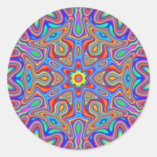 Mandala digital Caleidoscópio, adesivos vívidos