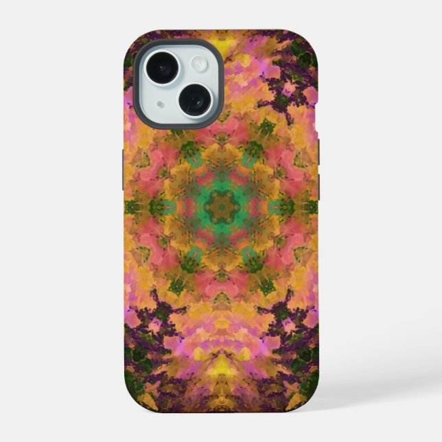 Mandala Digital Rosa Amarelo e Verde (Verso)