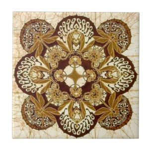 Mandala do Batik em Brown e em Tan