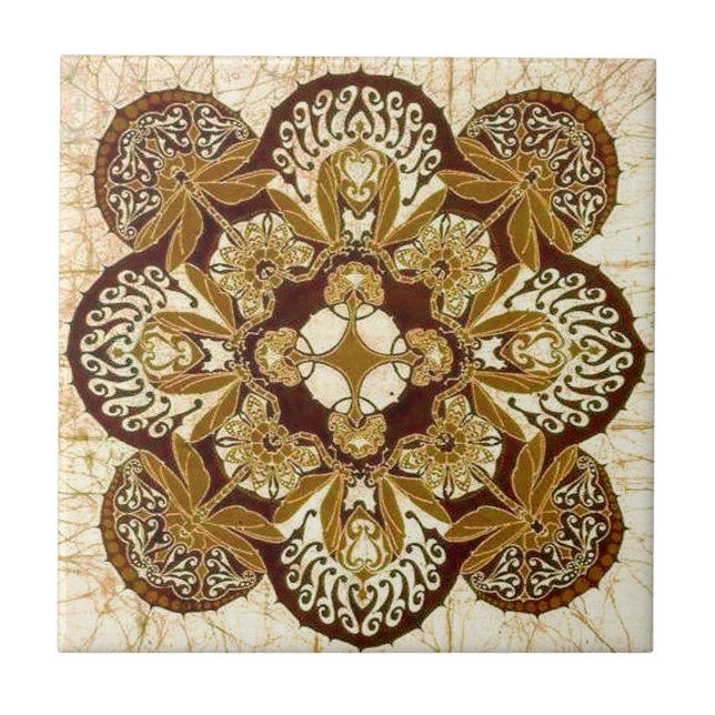 Mandala do Batik em Brown e em Tan (Frente)