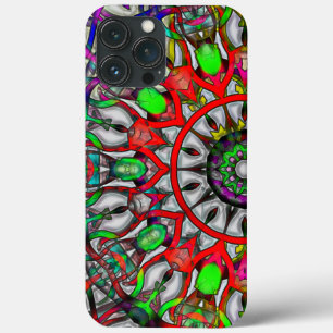 Mandala do caleidoscópio vermelho anormal