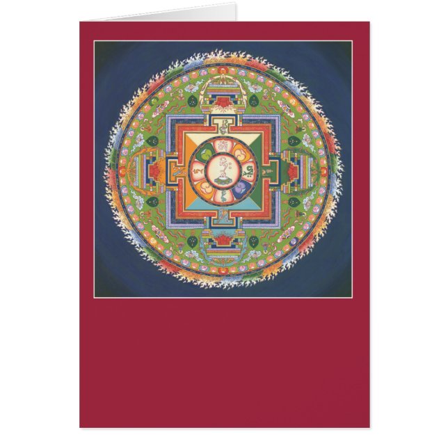 Mandala do CARTÃO de Chenrezig/Avalokiteshvara (Frente)