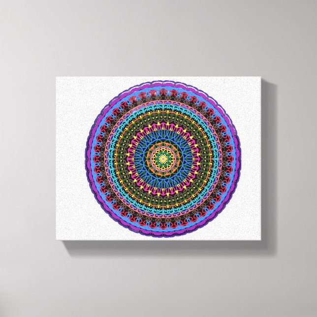 Mandala do espectro celestial Impressão em tela (Frente)