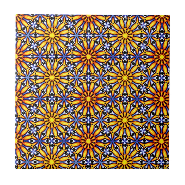 Mandala do Sol Celestial em Stone Coaster (Frente)