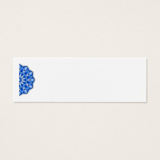 Mandala em Cartão de visita azul (Frente)