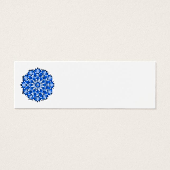 Mandala em Cartão de visita azul (Frente)