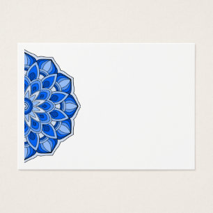 Mandala em Cartão de visita azul