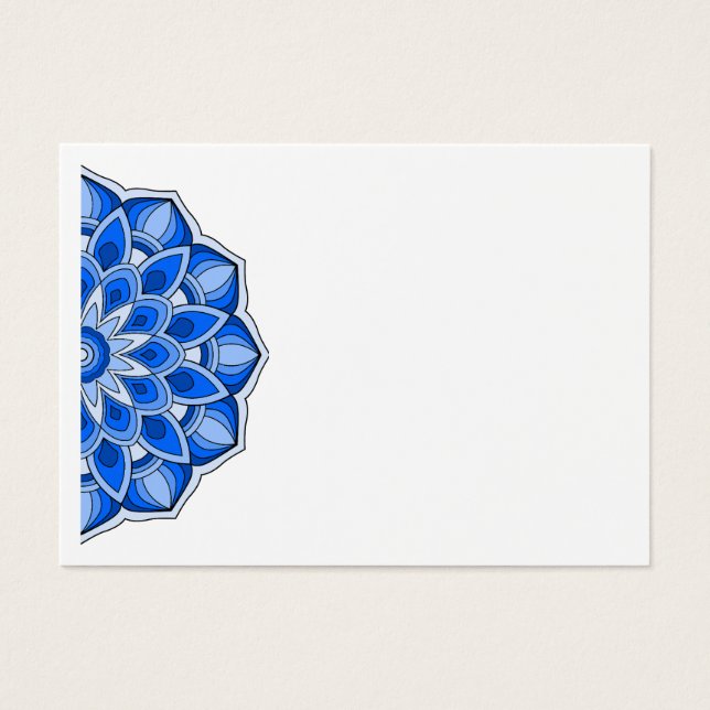 Mandala em Cartão de visita azul (Frente)