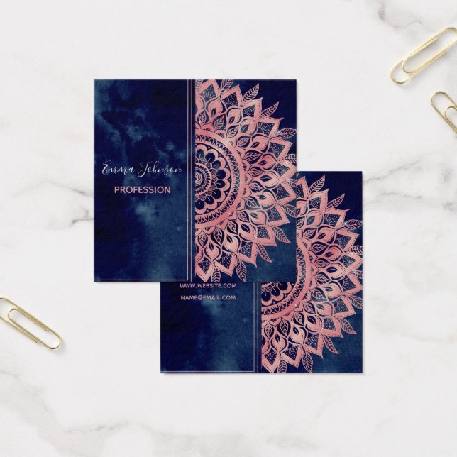 Mandala Floral Rosa Azul Feminina  (Escritótio)