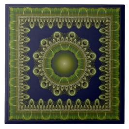 Mandalá fractal brilhante enquadrado