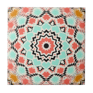 Mandala geométrica circular abstrato sem costura
