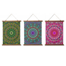 Mandala Harmony Tapeçaria de Parede com Topo de Ma