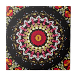 Mandala Mágica Preta e Vermelha