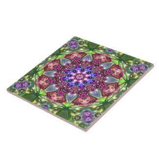 mandala marmoreada em fururista de flores alivios 