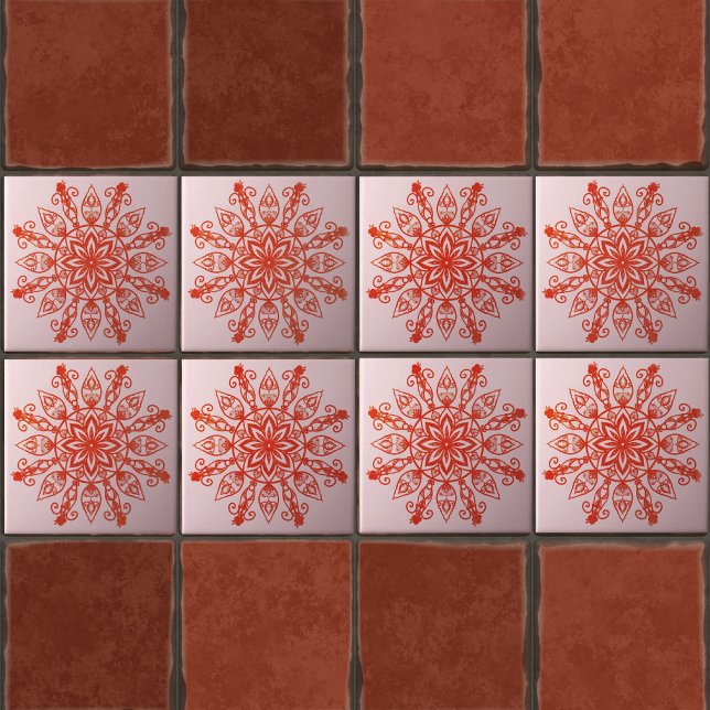 Mandala Moderno Rosa Corado Feminino Elegante (Criador carregado)