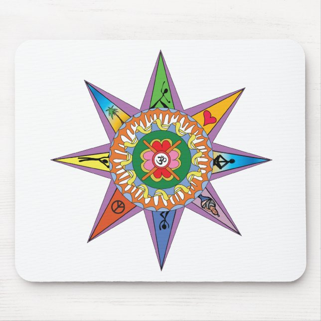 Mandala Mousepad da ioga (Frente)