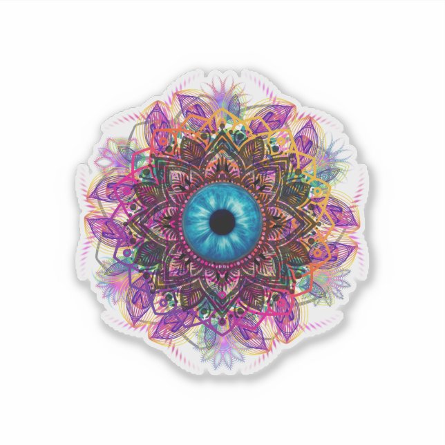 Mandala Olho do Observador - Adesivo (Frente)