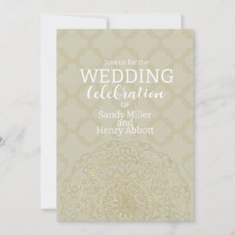 Mandala Oriental - Cartão de Convite para Casament