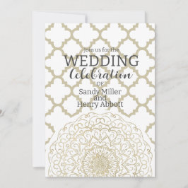 Mandala Oriental - Cartão de Convite para Casament