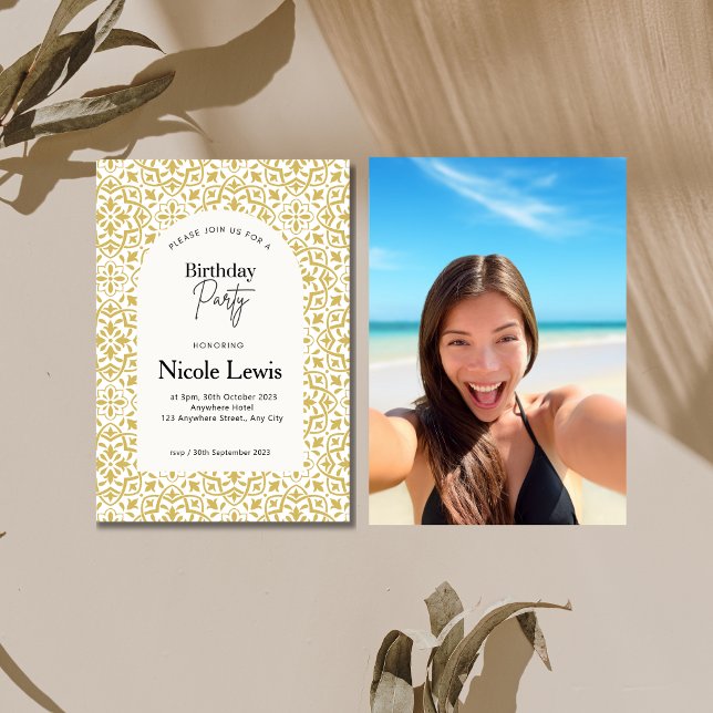 Mandala Ornament & Convite de Padrão Árabe Foto (Criador carregado)