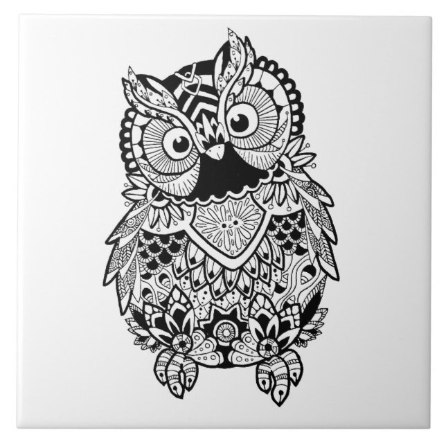 Mandala Owl Ilustrado (Frente)