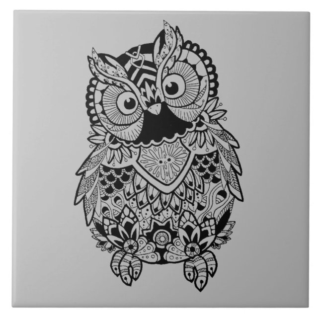 Mandala Owl Ilustrado (Frente)