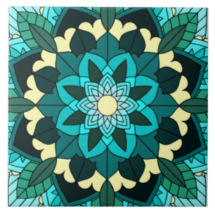 Mandala Padrão 02 em aqua