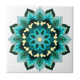 Mandala Padrão 02 em aqua