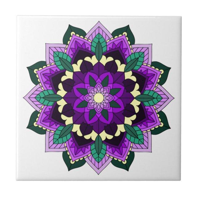 Mandala Padrão 02 em roxo (Frente)