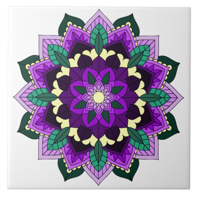 Mandala Padrão 02 em roxo (Frente)