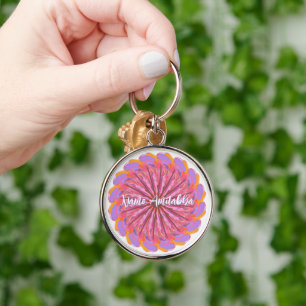 Mandala Personalizável Mantra Chaveiro