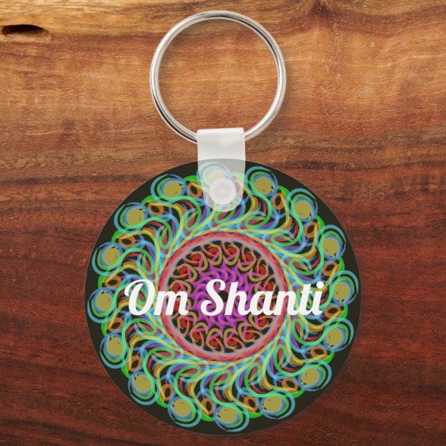 Mandala Personalizável Mantra Chaveiro (Frente)