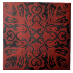mandala preto azulejo cerâmico romântico elegante