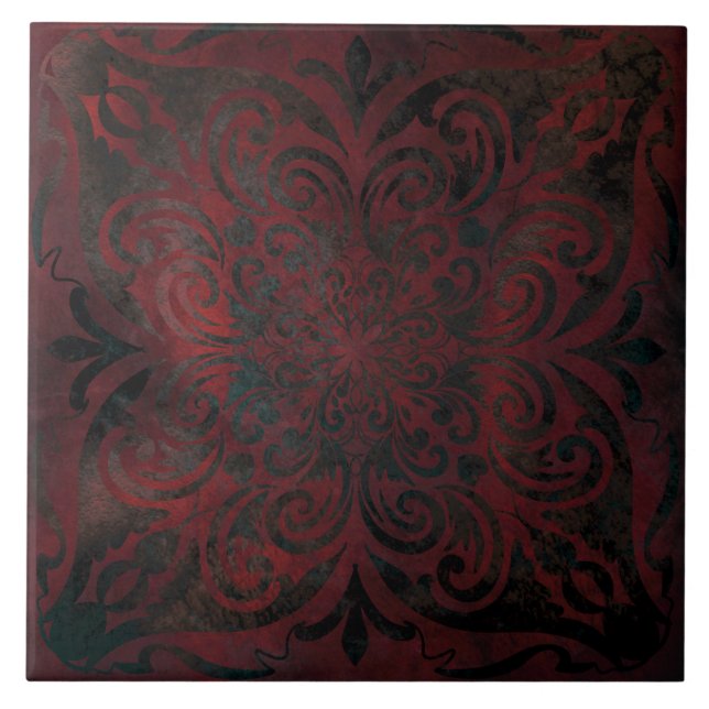 mandala preto romântico elegante (Frente)