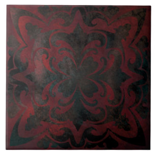 mandala preto romântico elegante azulejo cerâmico