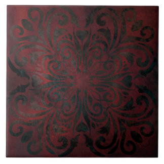 mandala preto romântico elegante azulejo cerâmico