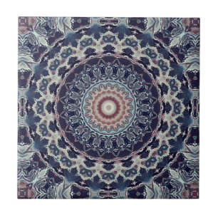 Mandala redonda geométrica abstrata sem emendas