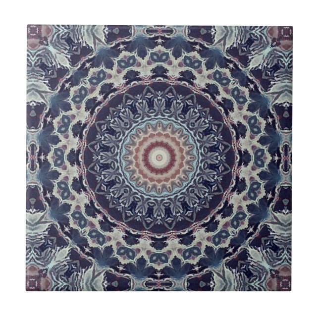 Mandala redonda geométrica abstrata sem emendas (Frente)