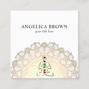 Mandala - Reiki Master com Chakras Cartão de visit