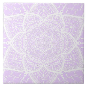 Mandala roxa e branca - Loergann em Lilac