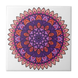 Mandala roxa e rosa