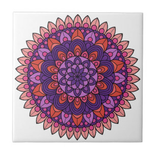 Mandala roxa e rosa