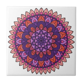 Mandala roxa e rosa
