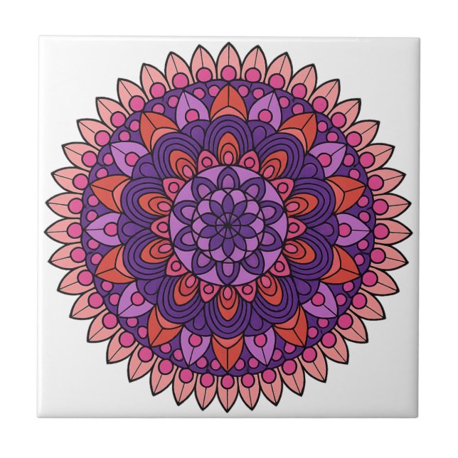 Mandala roxa e rosa (Frente)