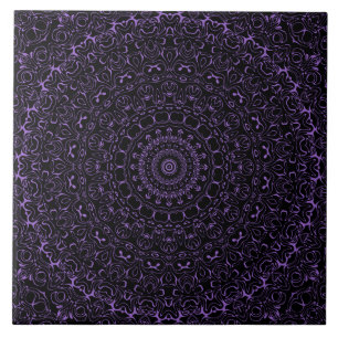 Mandalá Roxo de Ámbar com Simetria Intrincada